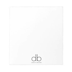 Bloc-note Monogramme élégant minimal classique moderne