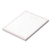 Bloc-note Monogramme élégant rose rose or Classé Petit (Tourné)