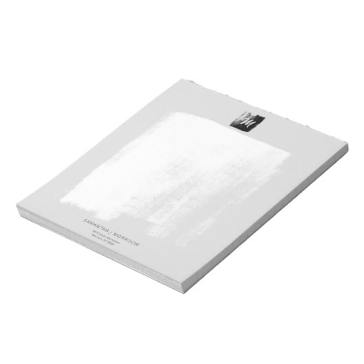 Bloc-note Monogramme élégant unique de nom formel artistique (Tourné)