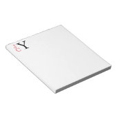 Bloc-note Monogramme empilé, corail et noir Personnalisé Non (Incliné)