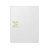 Bloc-note Monogramme et nom d'or personnalisé (Tourné)