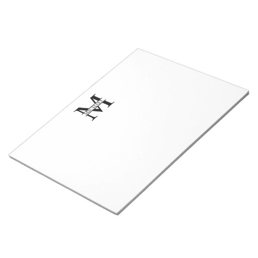 Bloc-note Monogramme et nom personnalisés (Incliné)