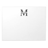 Bloc-note Monogramme et nom personnalisés (Devant)