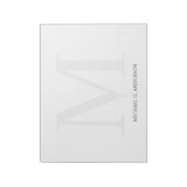 Bloc-note Monogramme et nom personnalisés (Tourné)