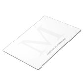 Bloc-note Monogramme et nom personnalisés (Incliné)