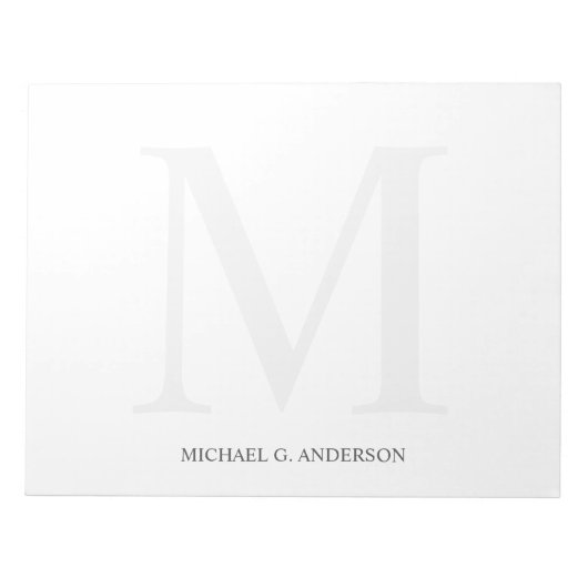 Bloc-note Monogramme et nom personnalisés (Devant)