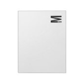 Bloc-note Monogramme et nom personnalisés modernes (Tourné)