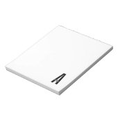 Bloc-note Monogramme et nom personnalisés modernes (Tourné)
