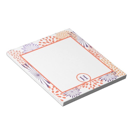 Bloc-note Monogramme floral (Incliné)