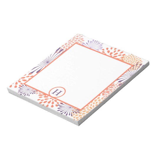 Bloc-note Monogramme floral (Tourné)