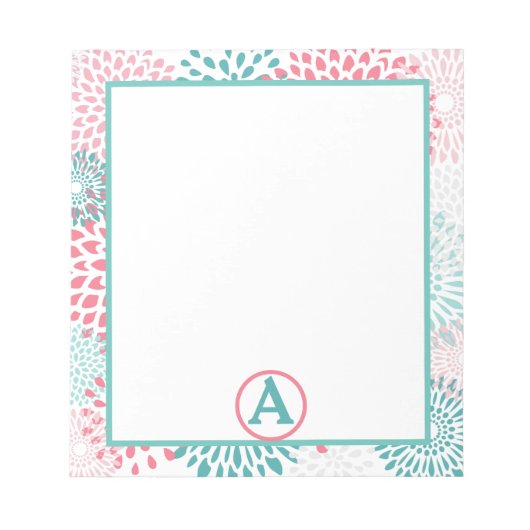 Bloc-note Monogramme floral (Devant)