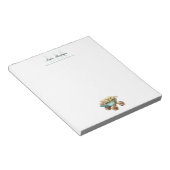 Bloc-note Monogramme floral Amoureux des jardins Wheelbarrow (Incliné)