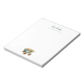 Bloc-note Monogramme floral Amoureux des jardins Wheelbarrow (Tourné)