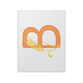 Bloc-note monogramme floral B lettre majuscule (Tourné)