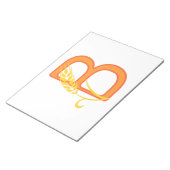 Bloc-note monogramme floral B lettre majuscule (Incliné)