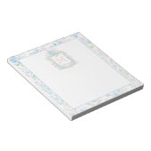 Bloc-note Monogramme Floral Élégant (Incliné)