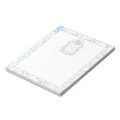 Bloc-note Monogramme Floral Élégant (Tourné)