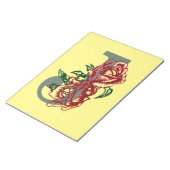 Bloc-note monogramme floral lettre majuscule J (Incliné)