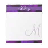 Bloc-note Monogramme floral pourpre (Devant)