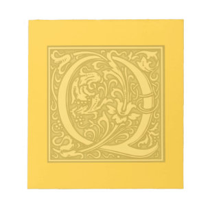 Bloc-note monogramme florissant - Q