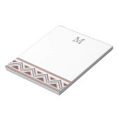 Bloc-note Monogramme géométrique des Motifs tribaux corallie (Tourné)