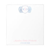 Bloc-note Monogramme Grandmillénaire Rose Et Bleu Ginger Jar (Devant)