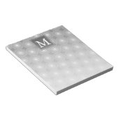 Bloc-note Monogramme gris cercles motif (Incliné)