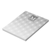 Bloc-note Monogramme gris cercles motif (Tourné)