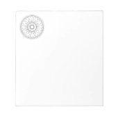 Bloc-note Monogramme Gris et rose moderne Motif de médaillon (Devant)