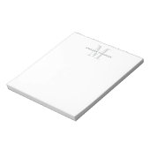 Bloc-note Monogramme gris moderne (Tourné)