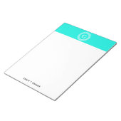 Bloc-note Monogramme initial du cadre de ligne clé grecque d (Incliné)