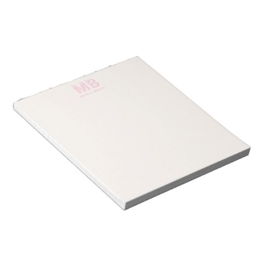 Bloc-note Monogramme initial moderne simple (Incliné)