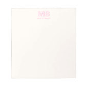 Bloc-note Monogramme initial moderne simple (Devant)