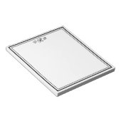 Bloc-note Monogramme Initial Nom Élégant Classique Personnal (Incliné)