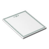 Bloc-note Monogramme Initial Personalisé Classique Élégant N (Incliné)