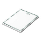 Bloc-note Monogramme Initial Personalisé Classique Élégant N (Tourné)