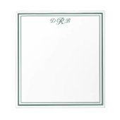 Bloc-note Monogramme Initial Personalisé Classique Élégant N (Devant)