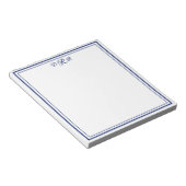 Bloc-note Monogramme Initial Personalisé Classique Élégant N (Incliné)