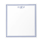 Bloc-note Monogramme Initial Personalisé Classique Élégant N (Devant)