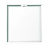 Bloc-note Monogramme Initial Personalisé Classique Nom (Devant)