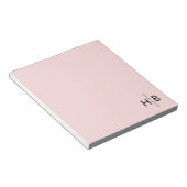 Bloc-note Monogramme initial rose féminin moderne (Incliné)