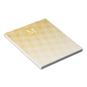 Bloc-note Monogramme jaune cercles motif (Incliné)