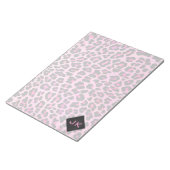Bloc-note Monogramme Leopard noir et rose chaud (Incliné)