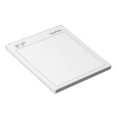 Bloc-note Monogramme manuscrit professionnel simple uni (Incliné)