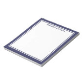 Bloc-note Monogramme Minimaliste Bleu Marine (Tourné)