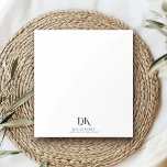 Bloc-note Monogramme minimaliste élégant bleu marine foncé é<br><div class="desc">Le design minimaliste personnalisé élégant Monogram Dark Navy Blue Stylish Notepad est un ajout luxueux et sophistiqué à votre espace de travail.</div>