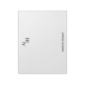 Bloc-note Monogramme minimaliste moderne (Tourné)