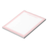Bloc-note Monogramme minimaliste rose poudré (Tourné)