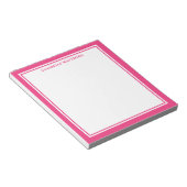 Bloc-note Monogramme minimaliste rose vif (Incliné)