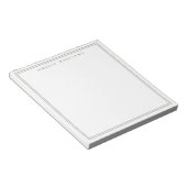 Bloc-note Monogramme Minimaliste Vert Olive (Incliné)